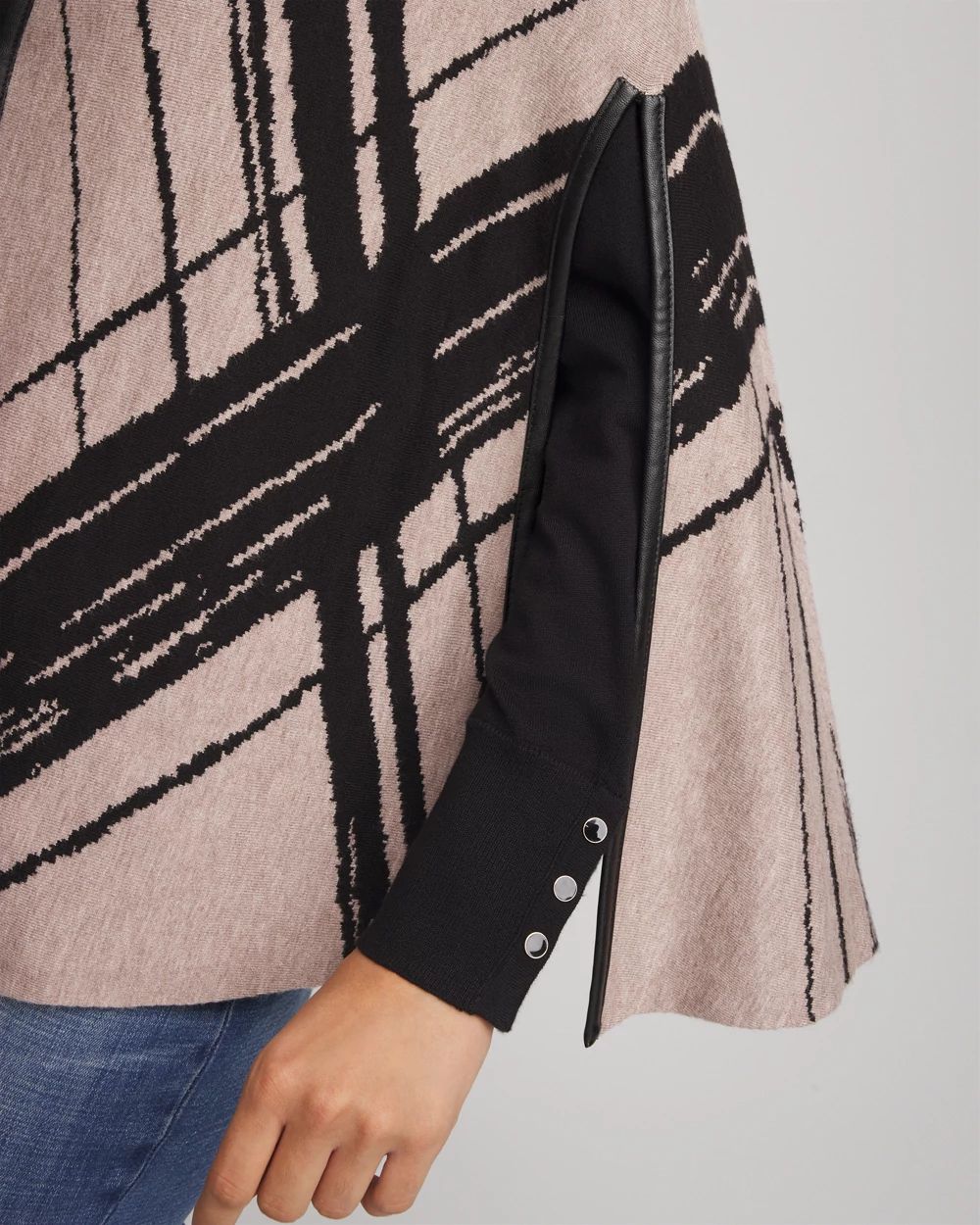 Jacquard Zip-Front Sweater Cape | Chico's